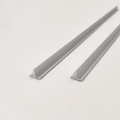 আলংকারিক 8mm T আকৃতি অ্যালুমিনিয়াম ট্রিম প্রোফাইল সিলভার অ্যানোডাইজড ম্যাট