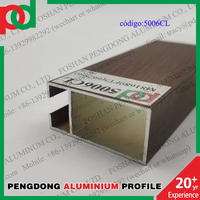 বলিভিয়া সিরিজ L20 L25 L32 L5000 এর জন্য 0.15mm T5 টেম্পার উড ফিনিশ অ্যালুমিনিয়াম প্রোফাইল