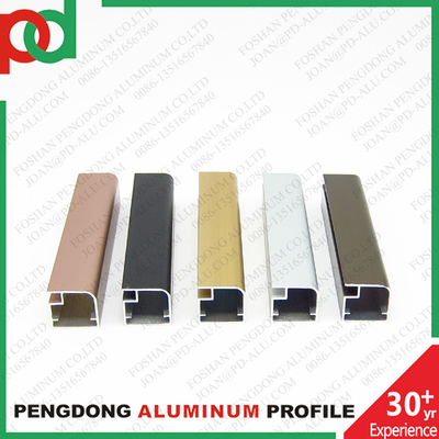 অ্যালুমিনিয়াম প্রোফাইলগুলি রান্নাঘরের ক্যাবিনেটের কাঁচের শাটার দরজার ফ্রেমের জন্য হ্যান্ডেল টানে, যা খাদ