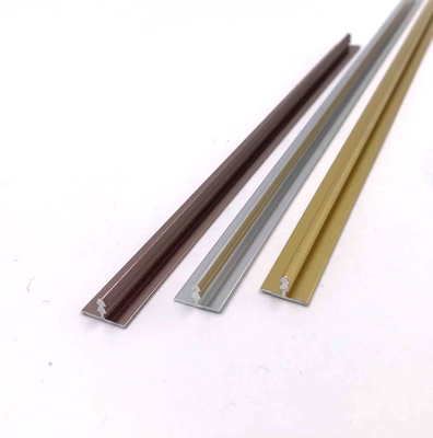 11.7mm T শেপ অ্যানোডাইজড অ্যালুমিনিয়াম প্রোফাইল ক্রোম গোল্ড রোজ গোল্ড৷