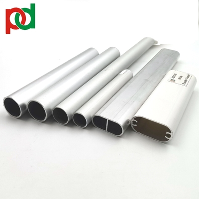 ওয়ারড্রোব জামাকাপড় হ্যাঙ্গার অ্যালুমিনিয়াম রেল এক্সট্রুশন বৃত্তাকার এবং উপবৃত্তাকার টিউব