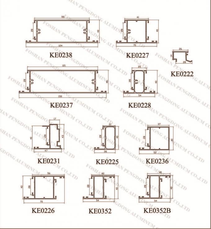 অ্যানোডাইজড Aluminium window and door Profile