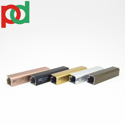 এক্সট্রুশন টেকনোলজি 6000 সিরিজ অ্যালুমিনিয়াম প্রোফাইল মেলামিন আসবাবপত্র জন্য গোল্ডেন ক্রোম ব্রোঞ্জ বড় আকারের মধ্যে anodized